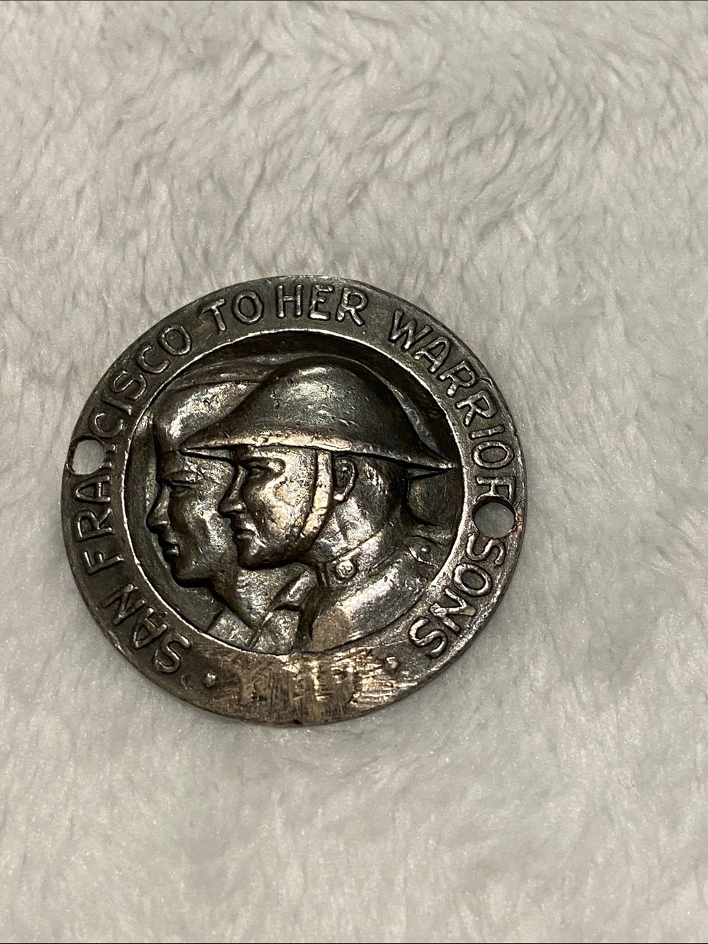 Vintage silver 1919 San Francisco war medal